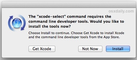 XCode popup